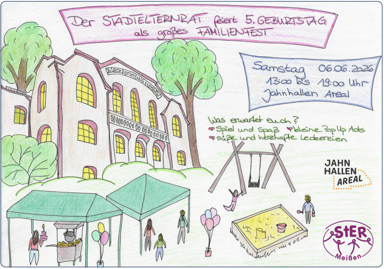 Flyer 5. Geburtstag Stadtelternrat Meißen